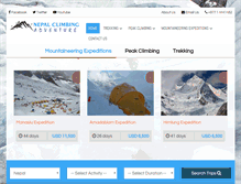 Tablet Screenshot of nepalclimbing.com